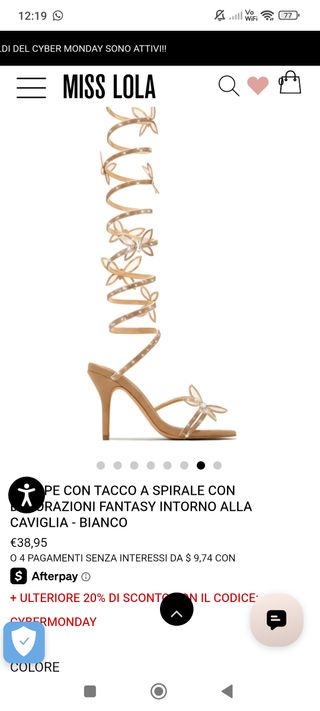 Tacchi con farfalle e strass