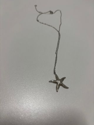 Collar de plata con estrella de mar