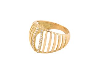 anillo oro 18k con piedra con circonita