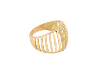 anillo oro 18k con piedra con circonita