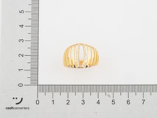 anillo oro 18k con piedra con circonita