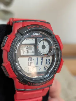 Casio AE-1000W Reloj Deportivo Rojo