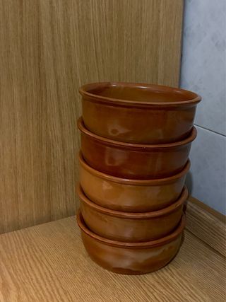 Set Terracotta Ciotole e Piatti Marroni Arancio