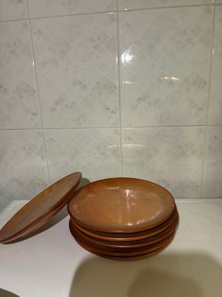 Set Terracotta Ciotole e Piatti Marroni Arancio