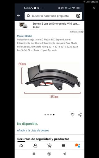 Intermitentes dinámicos luz LED SKODA KAROQ KODIAQ