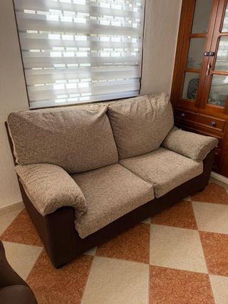 Sofá Cama Beige y Marrón