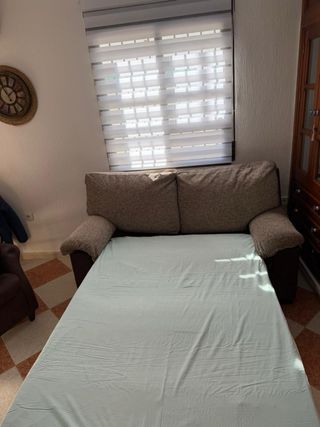 Sofá Cama Beige y Marrón