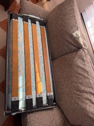 Sofá Cama Beige y Marrón