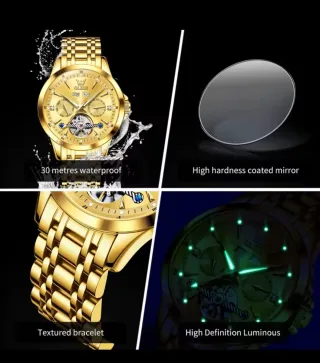 Reloj Automático OLEVS Dorado Hombre