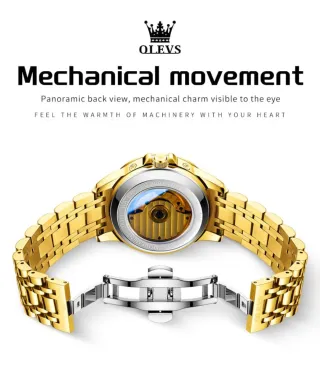 Reloj Automático OLEVS Dorado Hombre