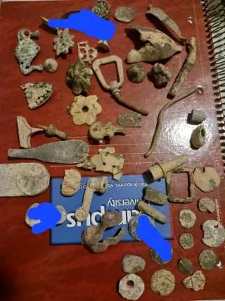 Lote piezas y monedas romanas