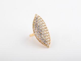 anillo oro 18k con piedra con circonita