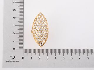 anillo oro 18k con piedra con circonita