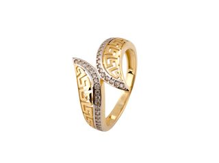 anillo oro 18k con piedra con circonita