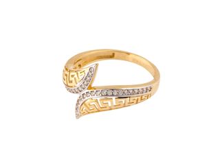 anillo oro 18k con piedra con circonita