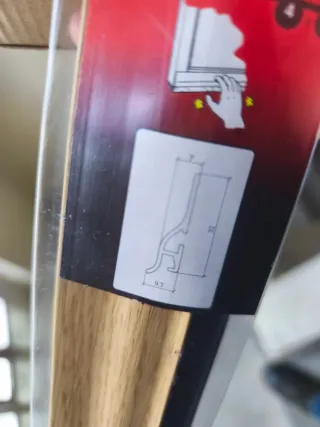 Burlete Bajo Puerta Aluminio Roble 105cm