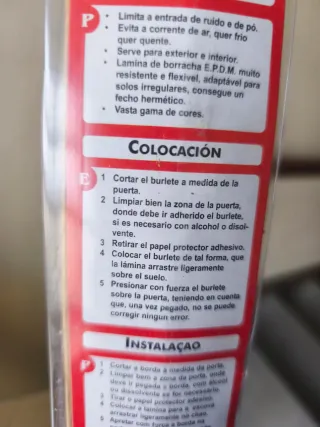 Burlete Bajo Puerta Aluminio Roble 105cm