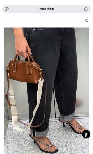 Borsa Zara donna marrone tracolla