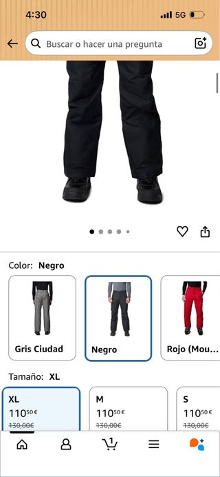 Pantalones Columbia Bugaboo 5 Talla xxl