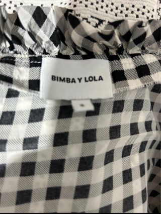 Top Bimba y Lola cuadros blanco y negro