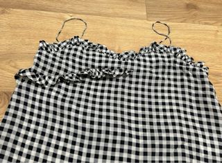 Top Bimba y Lola cuadros blanco y negro