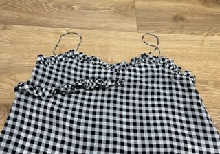 Top Bimba y Lola cuadros blanco y negro