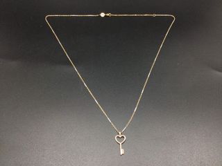 collar oro 18k con piedra 28cm