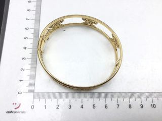 brazalete oro 18k con piedra con circonita