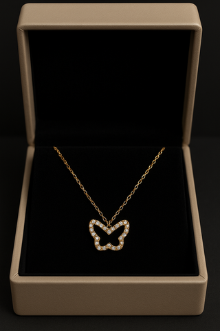 Colgante Mariposa Bañado en Oro