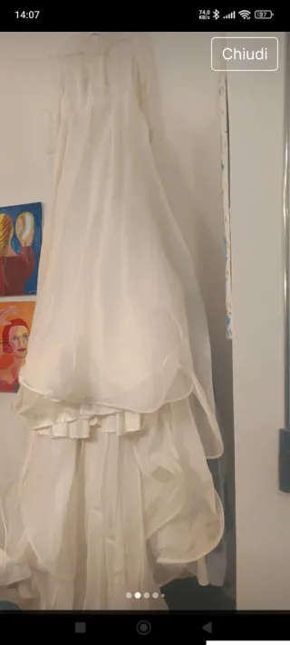 Abito da sposa pizzo manica lunga