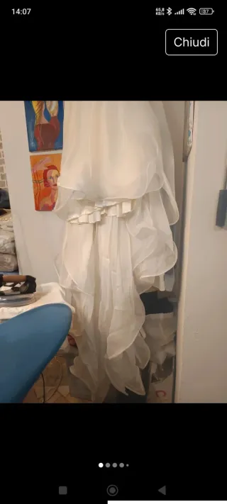 Abito da sposa pizzo manica lunga