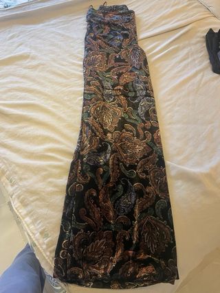 Pantalón de terciopelo estampado