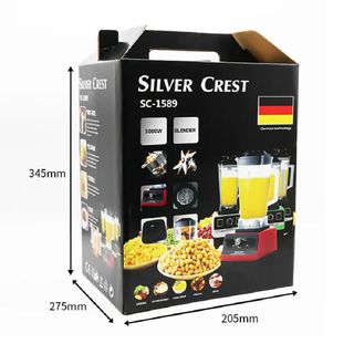 Batidora Licuadora Silver Crest Modelo SC-1589 (rojas)Batidora profesional de encimera, mezclador multifuncional de 2L, para hacer batidos y triturar frutas congeladas y batidos de hielo