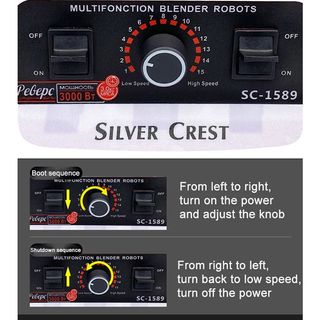 Batidora Licuadora Silver Crest Modelo SC-1589 (rojas)Batidora profesional de encimera, mezclador multifuncional de 2L, para hacer batidos y triturar frutas congeladas y batidos de hielo