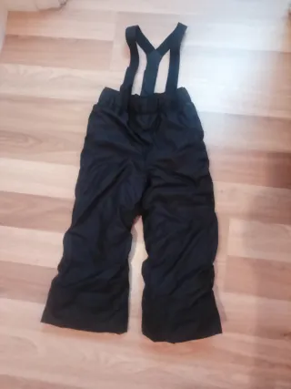 Pantalones de esquí negros con tirantes Wedze