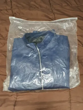 Chaqueta Polipiel Azul Talla M