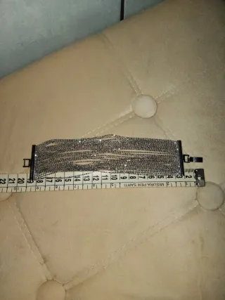 Bracciale in acciaio argentato