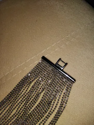 Bracciale in acciaio argentato