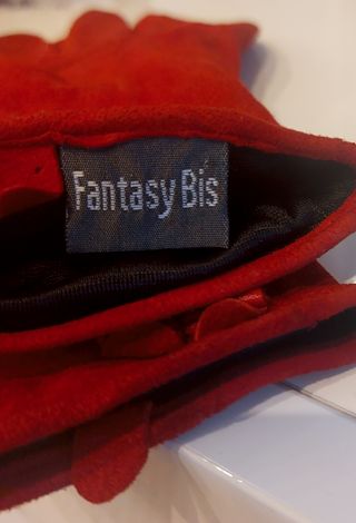 Guantes Fantasy Bis Mujer Talla 7.5 Rojo antelina