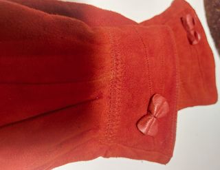 Guantes Fantasy Bis Mujer Talla 7.5 Rojo antelina