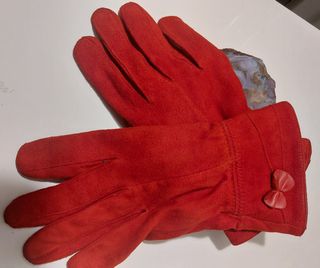 Guantes Fantasy Bis Mujer Talla 7.5 Rojo antelina
