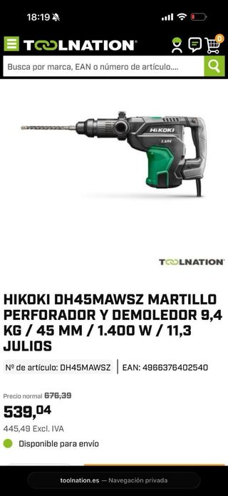 Martillo Percutor Hikoki LVH