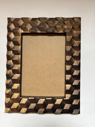 Cornice portafoto marrone geometrica