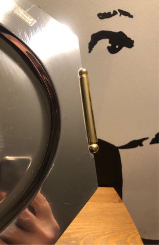 Vassoio acciaio inox con decoro oro 24K