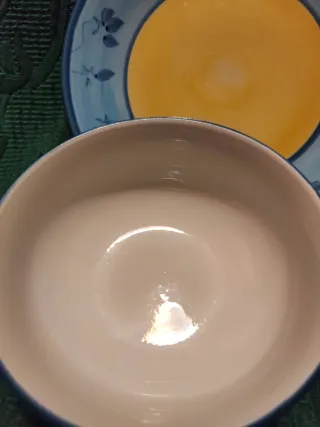 Set Piatto e Ciotola Ceramica Dipinto