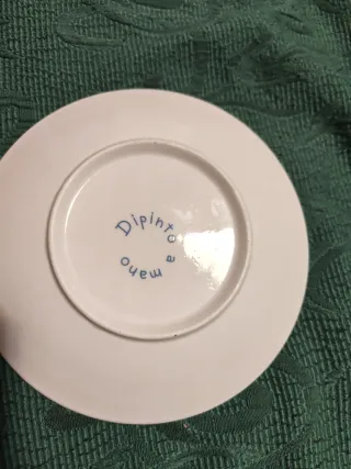 Set Piatto e Ciotola Ceramica Dipinto