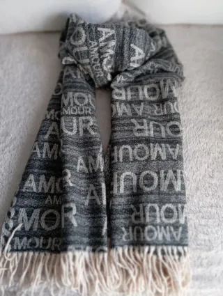 Bufanda Cashmere Gris y Beige