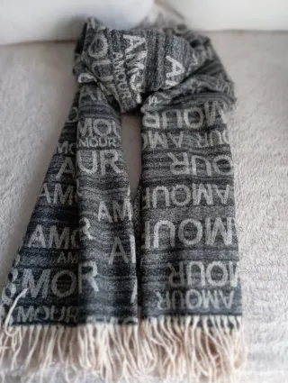 Bufanda Cashmere Gris y Beige