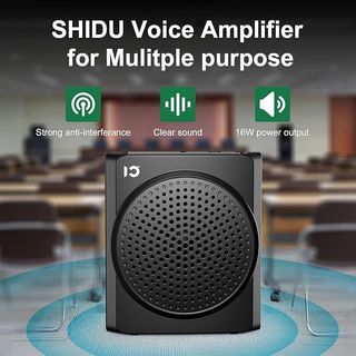 SHIDU amplificador voz 1800mAh BT inalámbrico