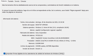 Portátil Sony Vaio i5 8GB RAM 120GB SSD W11